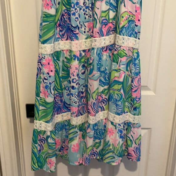 Lilly Pulitzer Ivie long tiered maxi dress size 8 - Picture 6 of 6